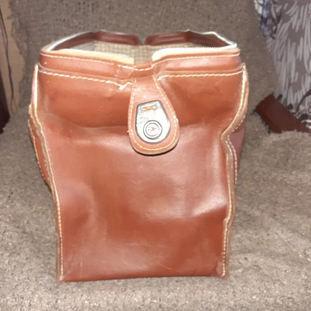 Vintage CHENEY Leather Duffle Bag-Chestnut Brown-Very Good - Picture 4 of 8